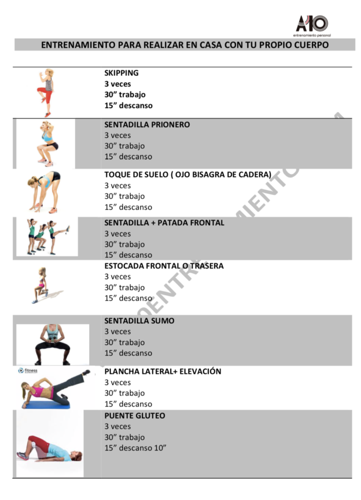 Entrena en casa sin material  Entrenamiento personal en Valladolid